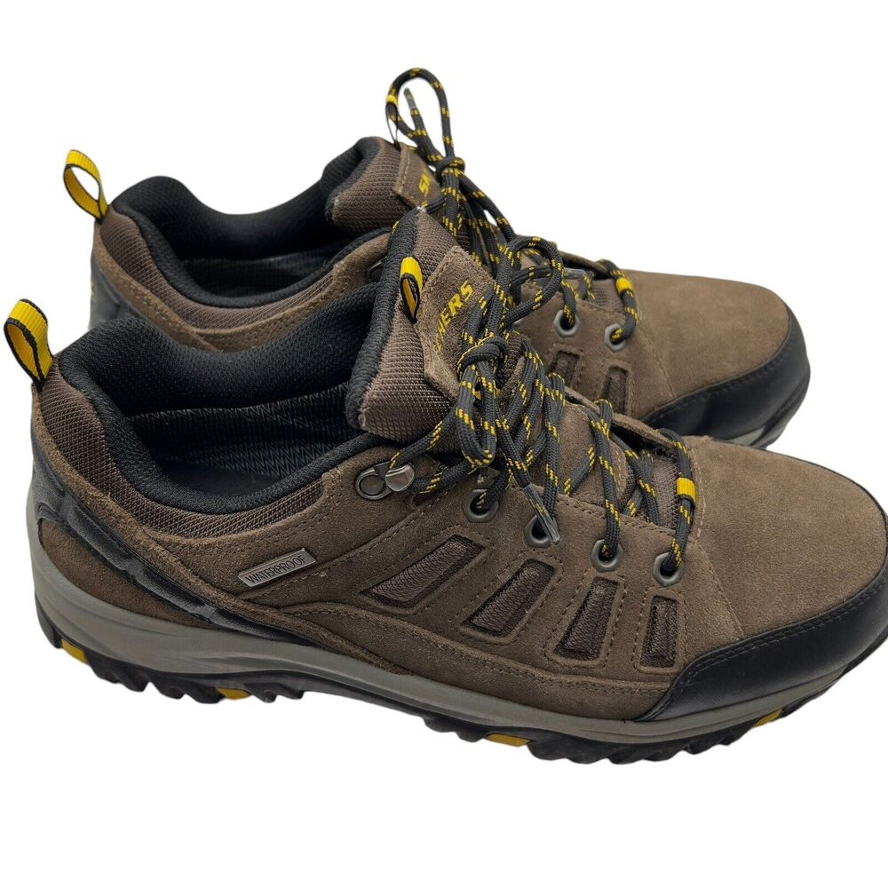 Skechers Hiking Trailing Running Shoes Mens 12‎ Relment Songeo Brown Leather - Picture 10 of 10